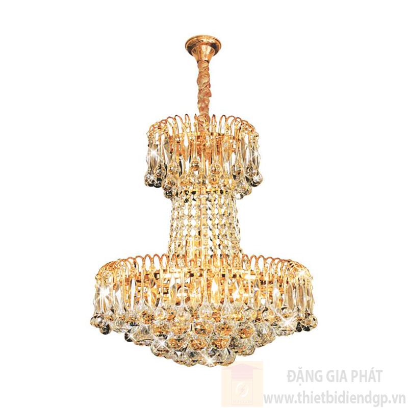 Đèn chùm pha lê cao cấp Ø500*H550+400, E14*8 lamp, 61 crystals, 58 Pcs, 58 PCS